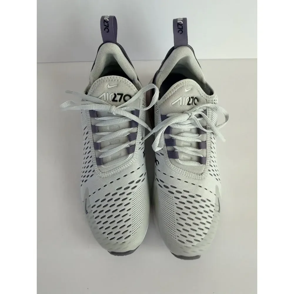 Nike Air Max 270 Low Top Mesh Lace Up Breathable Sneakers Gray/Purple/White